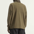 MHL by Margaret Howell Men's Rugby Shirt in Khaki Green/Black Green