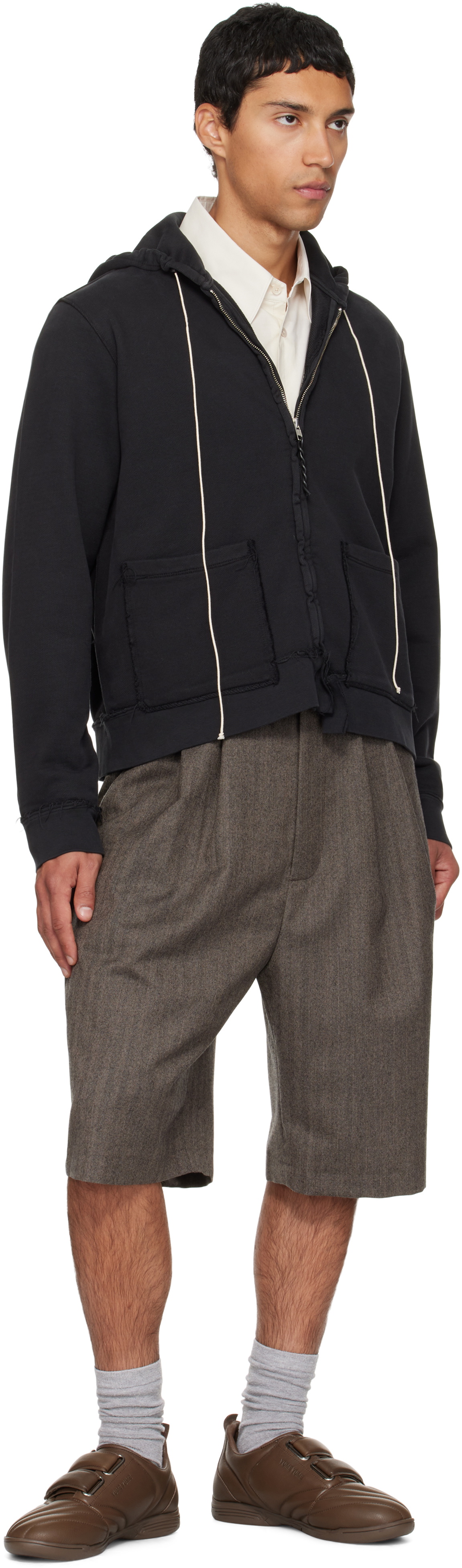 Camiel Fortgens Brown Slim Suit Shorts