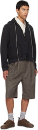 Camiel Fortgens Brown Slim Suit Shorts