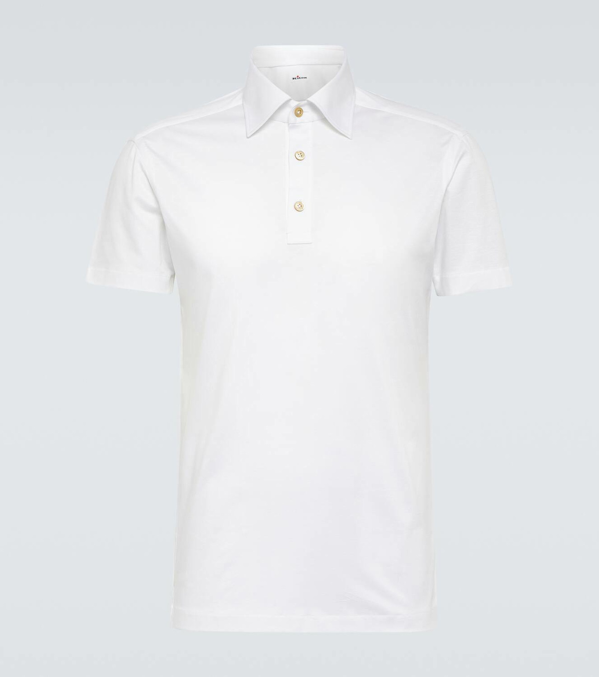Kiton Men's Cotton Polo Shirt Black