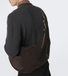 Lemaire Quiver Clip large suede shoulder bag