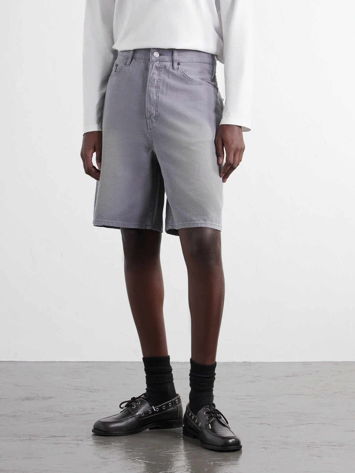 FRAME - Faded Cotton-Canvas Shorts - Blue