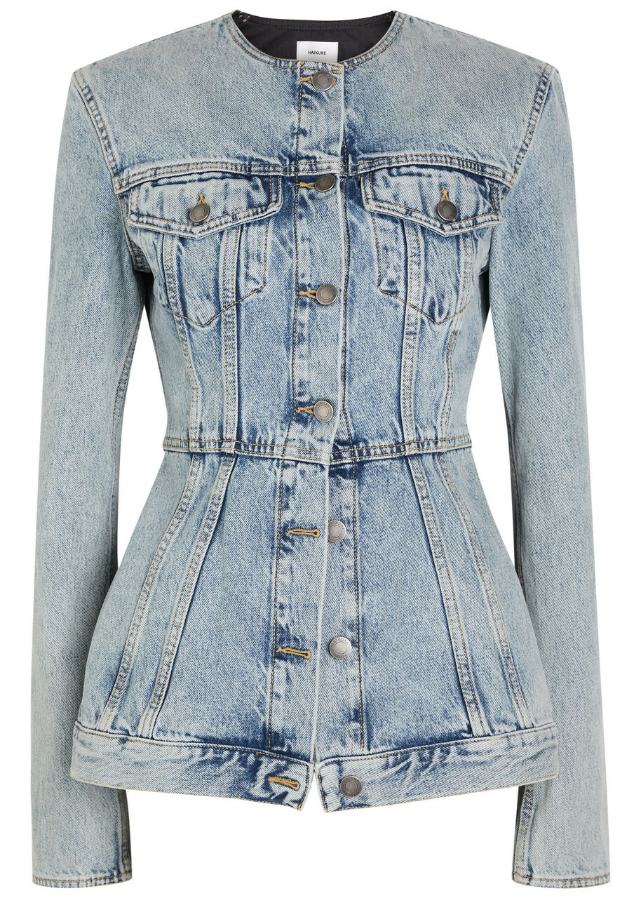 Haikure Temple Denim Jacket Blue