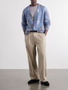 NN07 - Chris 60077 Argyle-Jacquard Cardigan - Blue