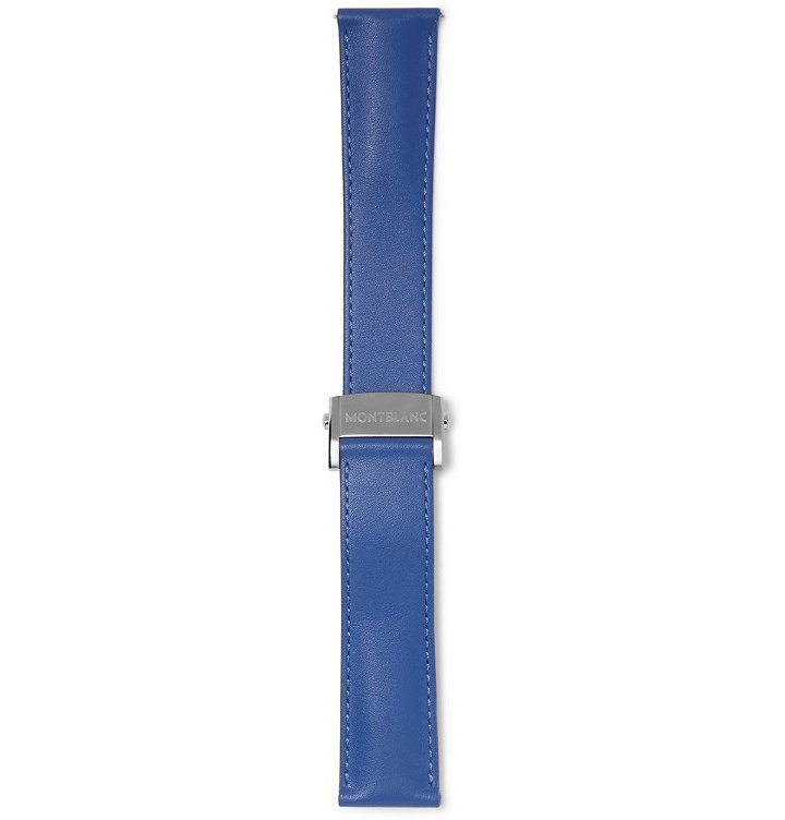 Photo: Montblanc - Summit Leather Watch Strap - Men - Blue