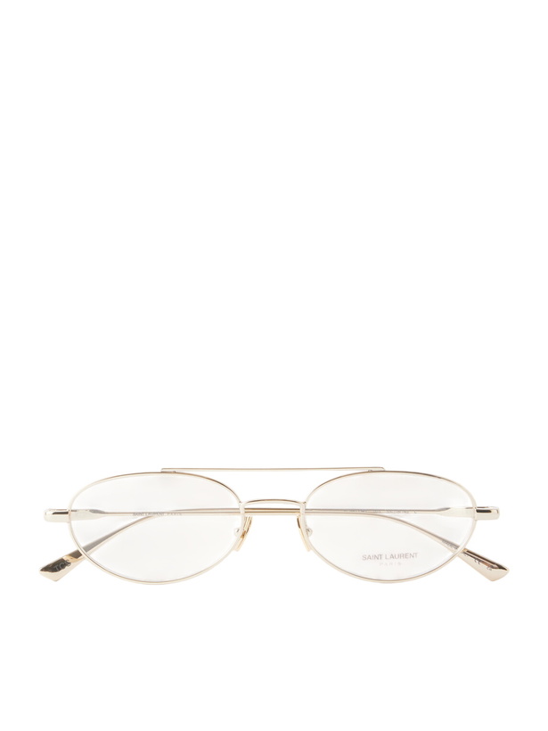 Photo: SAINT LAURENT - SL 951 OPT Aviator-Style Gold-Tone Glasses