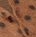 Needles - Polka-Dot Mohair and Wool-Blend Cardigan - Brown