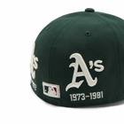 New Era Oakland Athletics AOE Pre Curved 59Fifty Cap in Dark Green