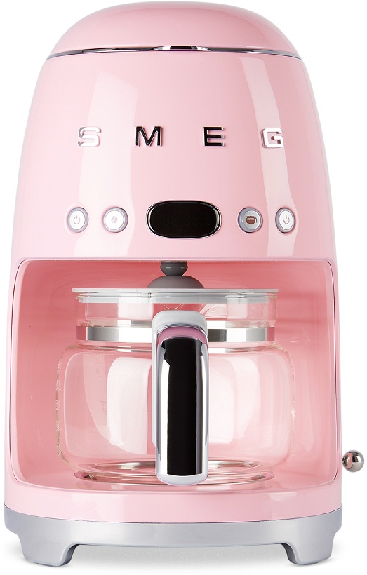 Photo: SMEG Pink Retro-Style Drip Coffee Maker, 1.2 L