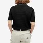 Percival Men's Cassette Knit Polo in Black