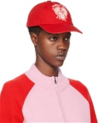 We11done Red Character Print Cap