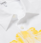 Loewe - Slim-Fit Printed Cotton-Poplin Shirt - White