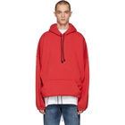 Balenciaga Red Oversized Hoodie