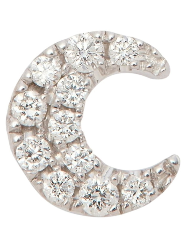 Photo: MARIA TASH 18K White Gold Moon Diamond Stud Earring