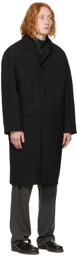 Lemaire Black Crombie Coat