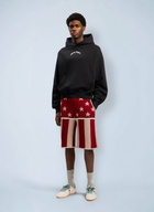Palm Angels Curved Logo Loose Hooded Sweatshirt