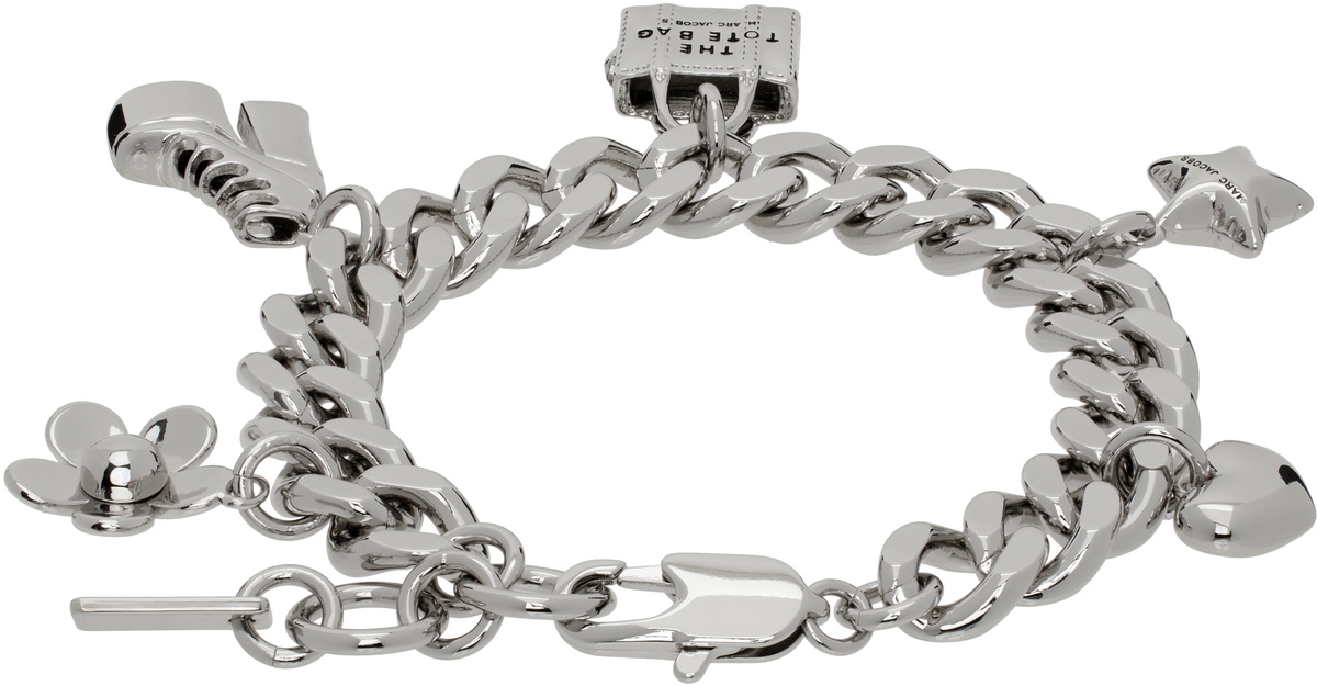 Marc Jacobs Silver 'The Mini Icon Charm' Bracelet