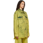 Marques Almeida Yellow Denim Over Shirt Jacket