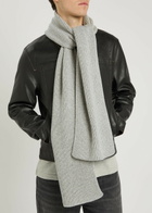 John Smedley Stark Melange Cashmere and Wool-blend Scarf - Light Grey - One Size