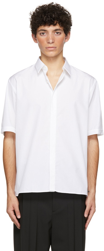 Photo: Fendi White Poplin Short Sleeve Shirt