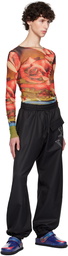 JW Anderson Black Twisted Track Pants