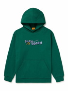 DIME - Logo-Embroidered Cotton-Jersey Hoodie - Green