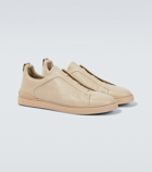 Zegna Triple Stitch leather low-top sneakers