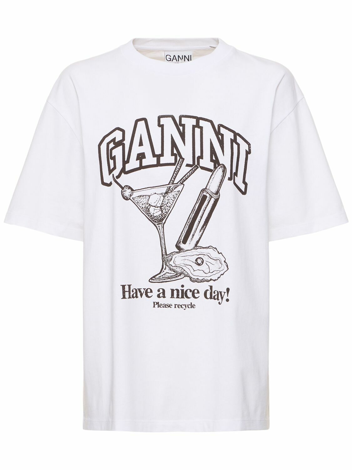 GANNI Future Heavy Cocktail T-shirt GANNI