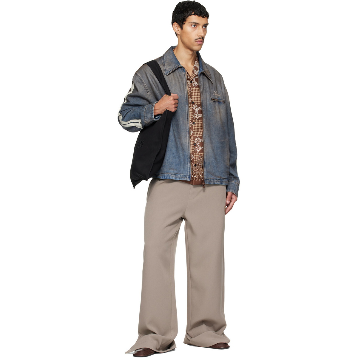 AMIRI Blue Bones Denim Blouson Jacket