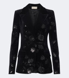 Elie Saab Sequined velvet blazer