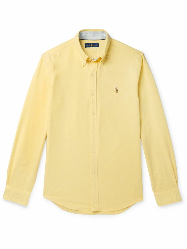 Photo: Polo Ralph Lauren - Slim-Fit Button-Down Collar Cotton Oxford Shirt - Yellow