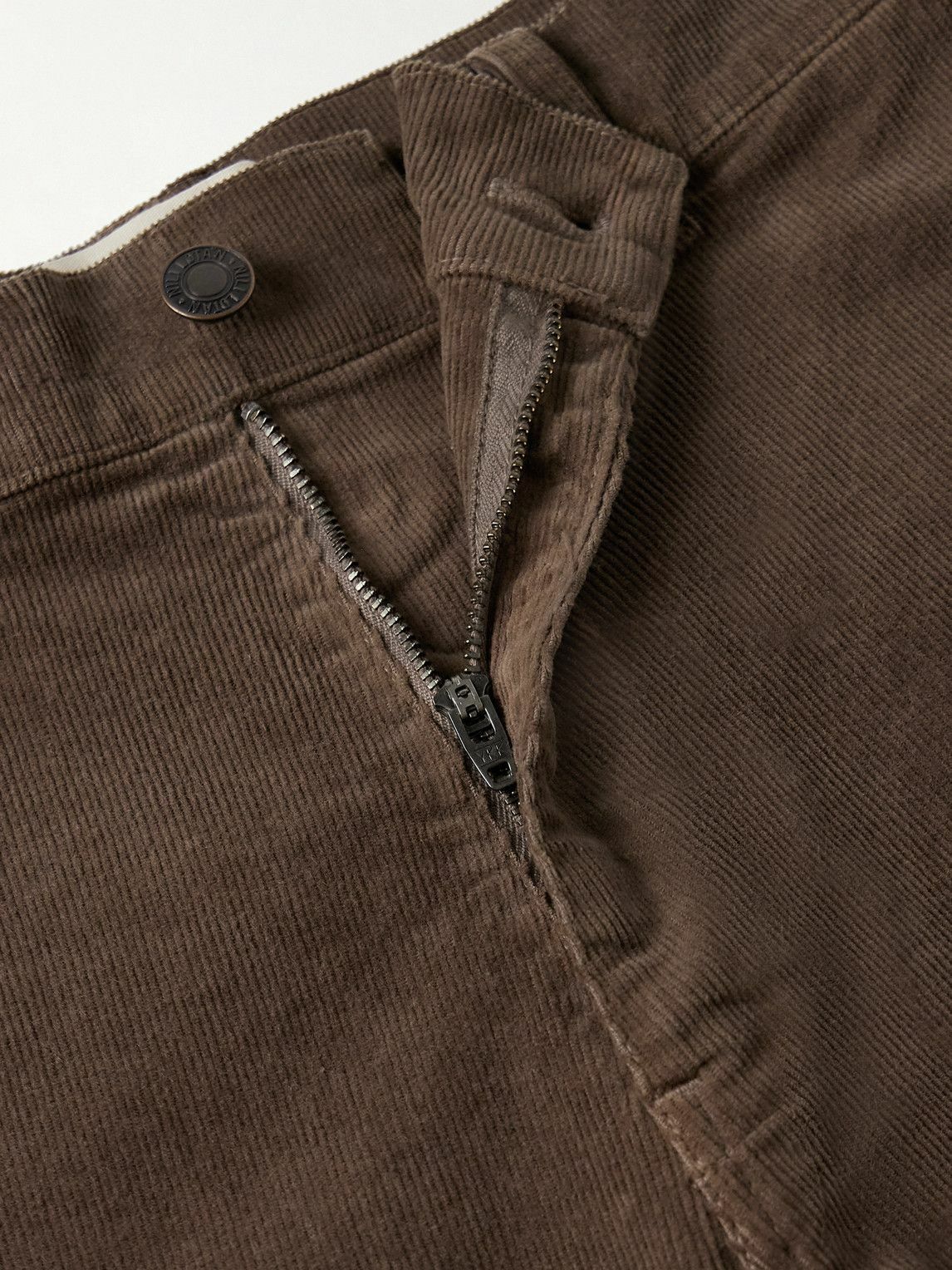 Nili Lotan - Carpenter Cropped Straight-Leg Cotton-Blend Corduroy Trousers - Brown