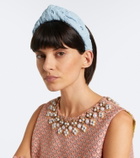 La DoubleJ Knotted printed cotton headband