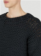 Open Knit Sweater in Black
