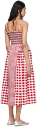 Molly Goddard Red Jacob Midi Dress