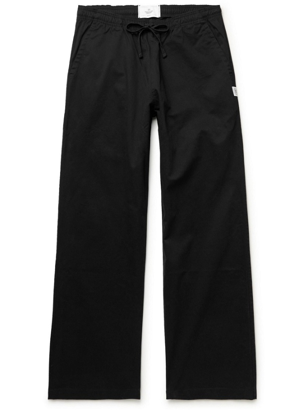 Photo: Reigning Champ - Rugby Cotton-Blend Twill Drawstring Trousers - Black