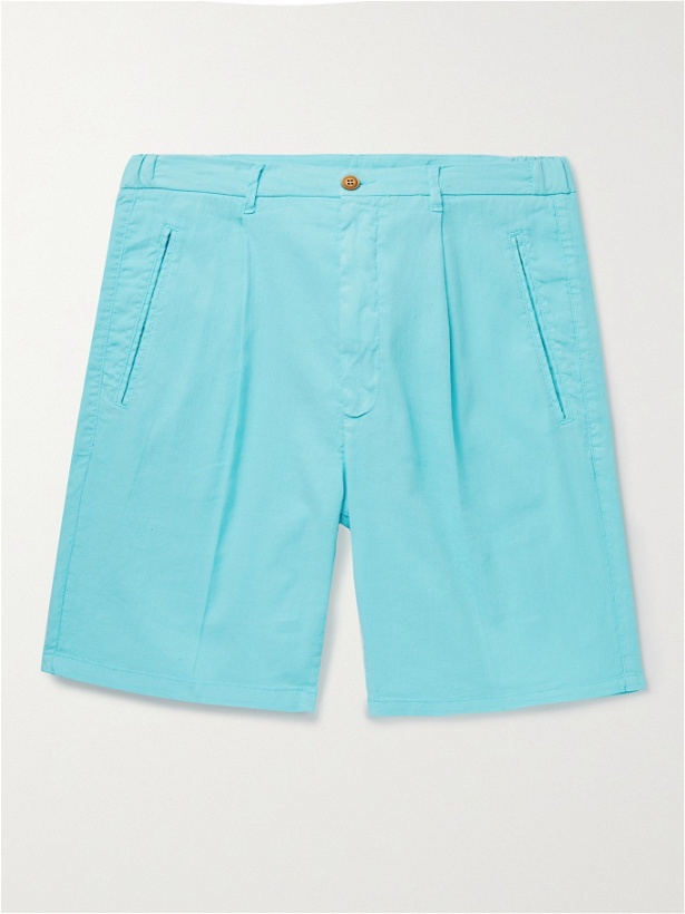 Photo: ALTEA - Slub Linen-Blend Shorts - Blue