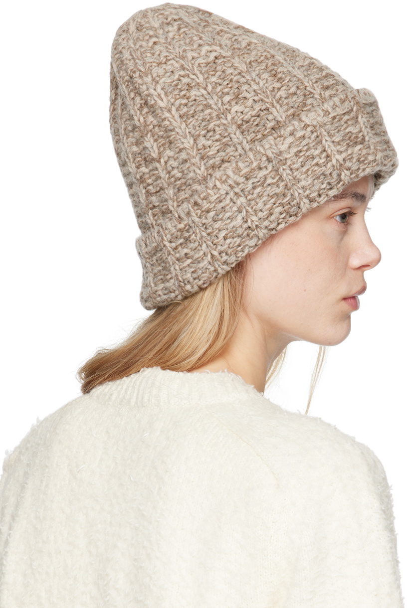 Maison Margiela Beige Shetland Wool Beanie