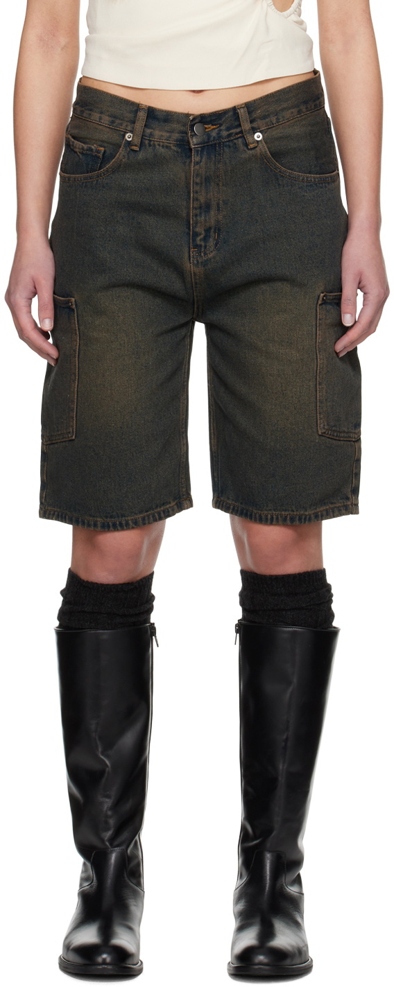 WYNN HAMLYN SSENSE Exclusive Navy Denim Shorts