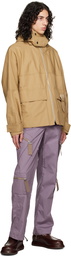 Jacquemus Purple Le Raphia 'Le Cargo Marrone' Cargo Pants