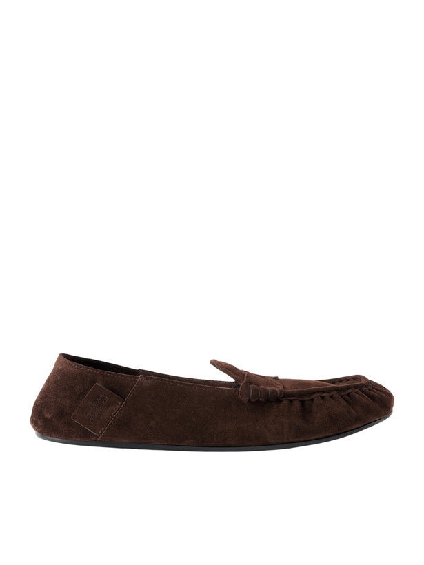 Photo: Acne Studios - Bojan Folding Suede Loafers - Brown