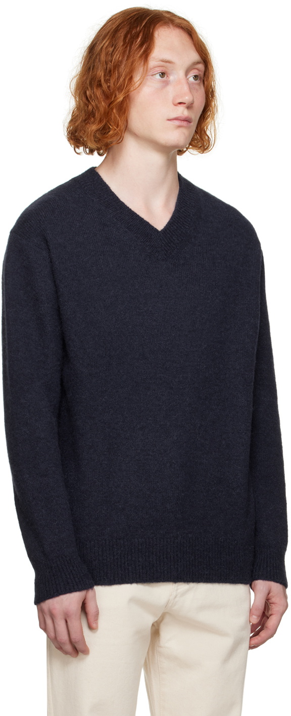 POTTERY Navy V-Neck Sweater