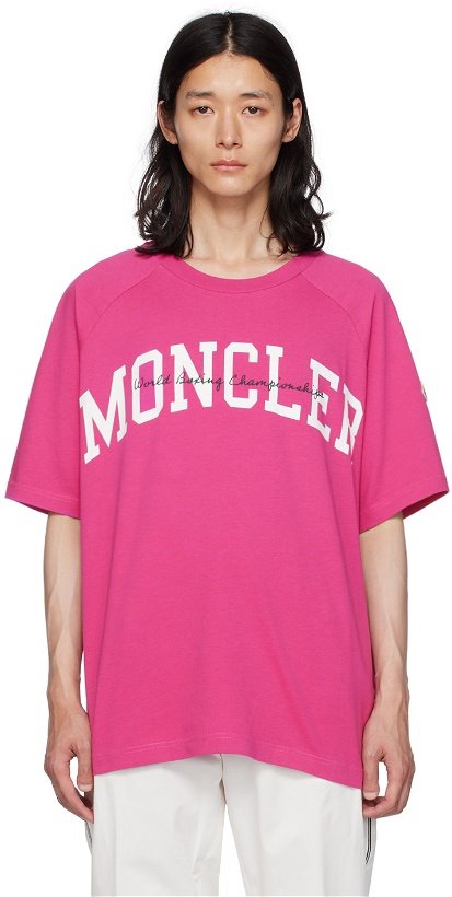 Photo: Moncler Pink Embroidered T-Shirt