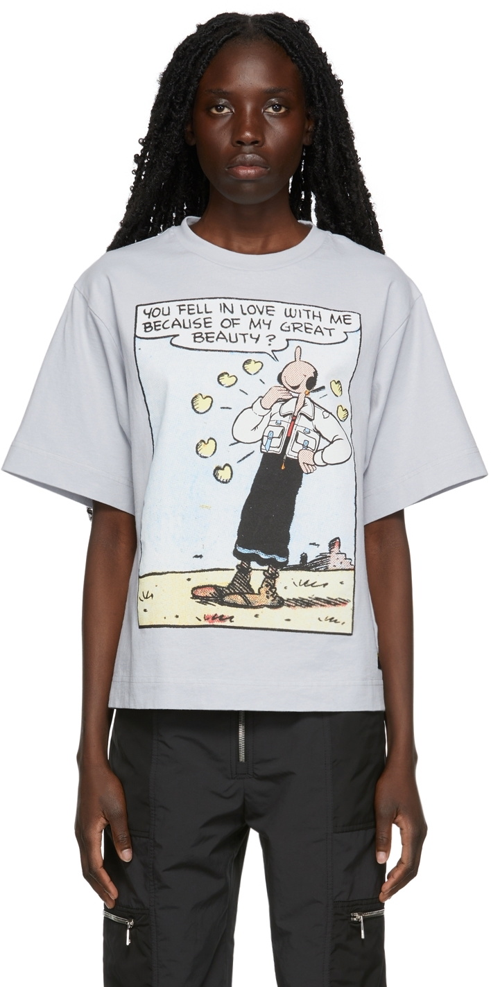 Moncler Genius 2 Moncler 1952 Blue Olive Oyl T-Shirt Moncler Genius