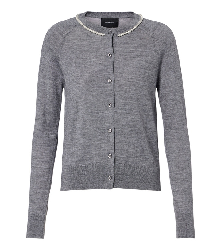 Photo: Simone Rocha Embellished wool and silk cardigan