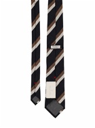 BRUNELLO CUCINELLI - Classic Striped Silk & Wool Tie