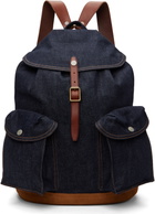 RRL Navy Rucksack Denim Backpack