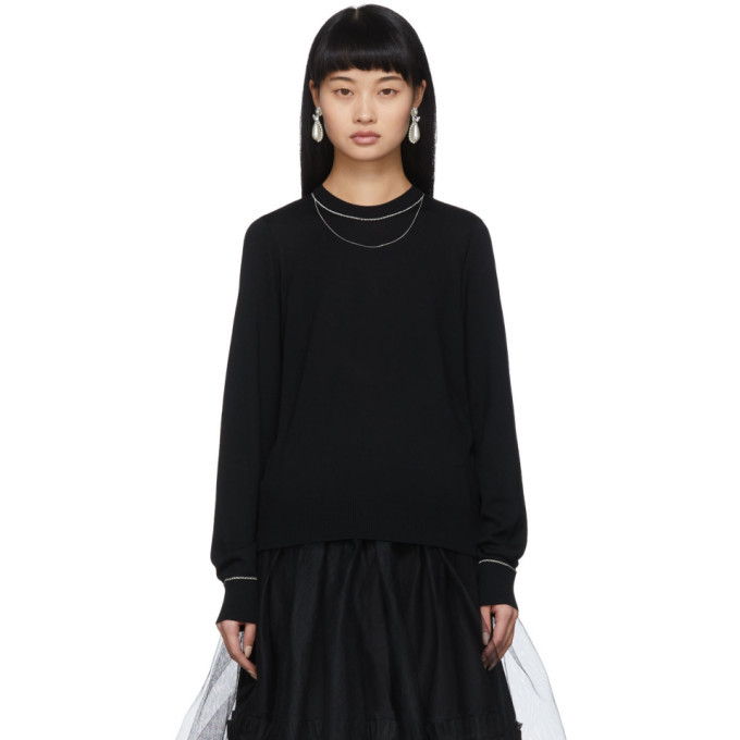 Noir Kei Ninomiya Wool Knit Top Knit Tops 600053466blk main image 1