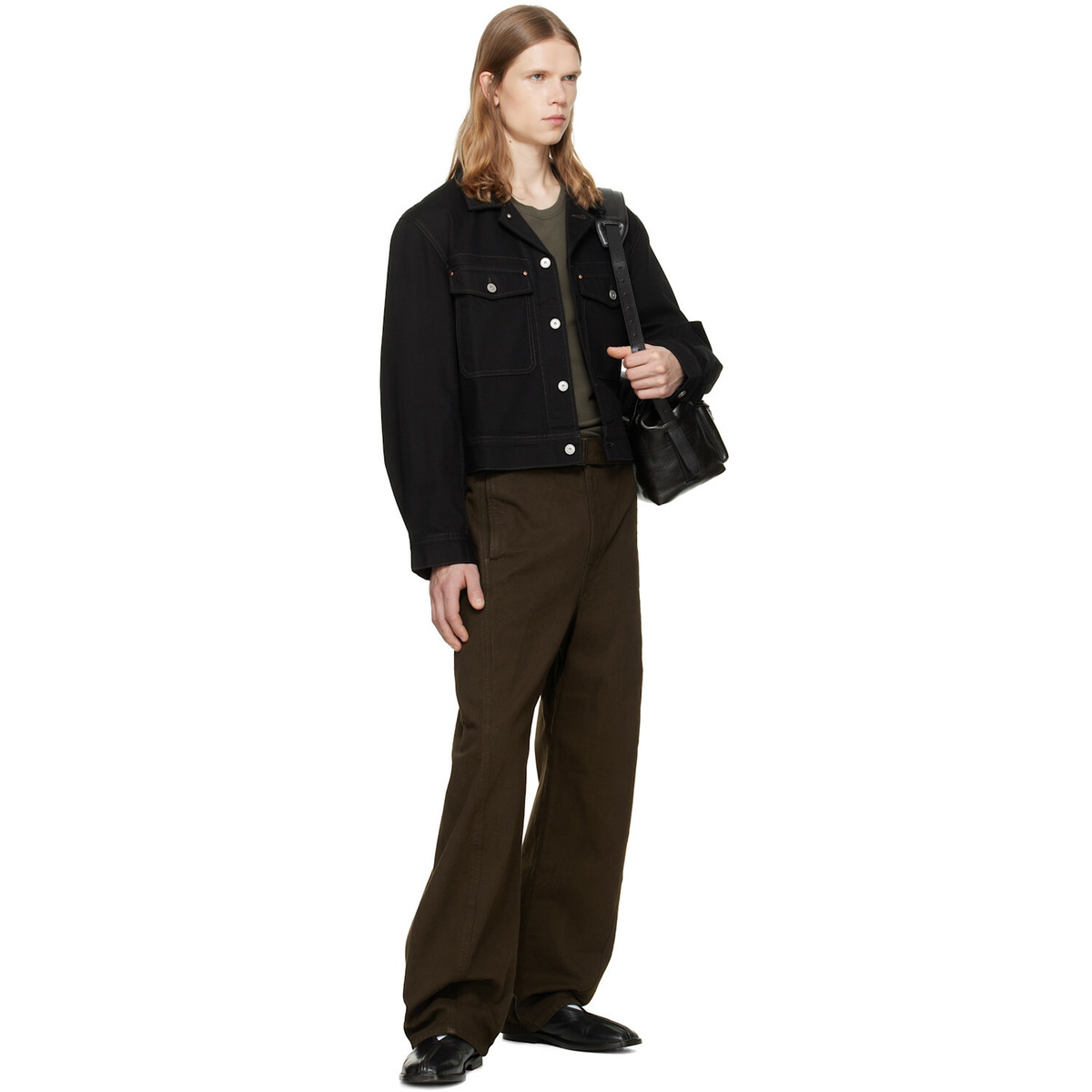 LEMAIRE Black Denim Trucker Jacket