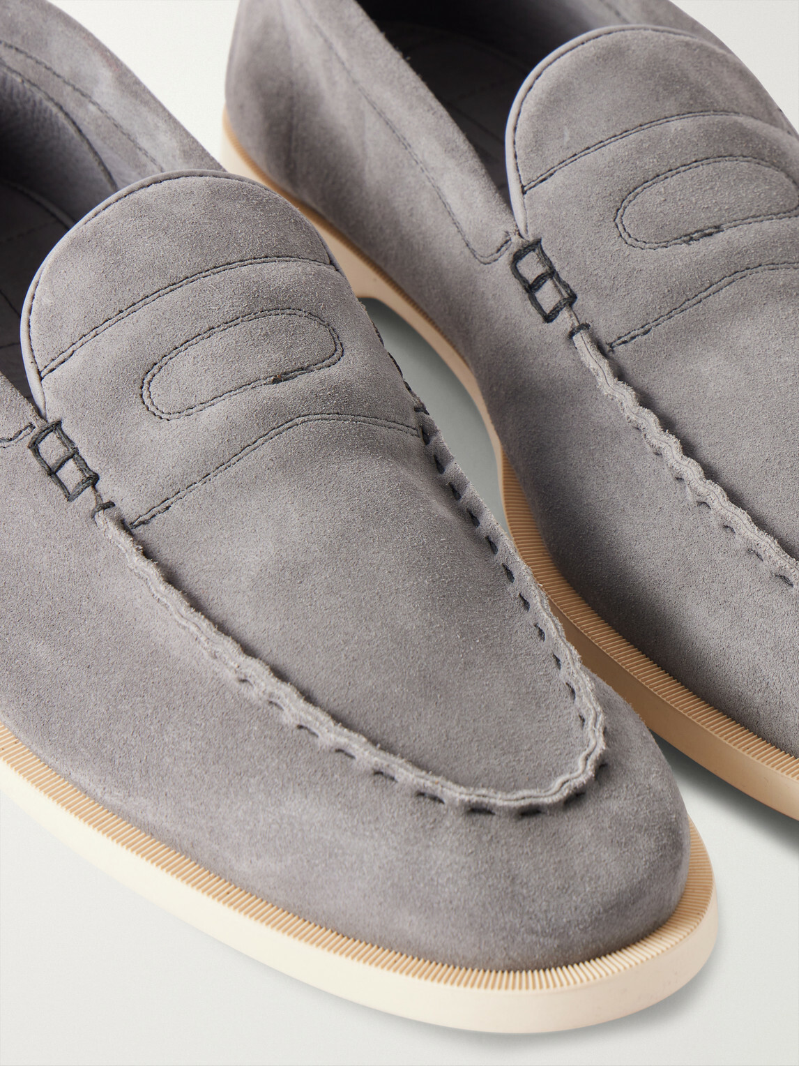 John Lobb - Pace Suede Loafers - Gray